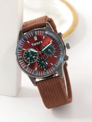 Picture of Fabric Canvas Strap Casual Cool Sport Round Dial Wrist Watch for men - Watch For Men - Watch - Watch For Men - Watch - ঘড়ি