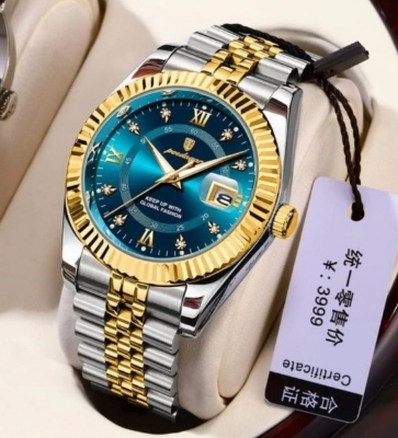 Picture of New POEDAGAR 910 Luxury Stainless steel Wrist Watch For Man - Waterproof Men Watch Quartz - Stainless Steel Men's Watch - Stainless steel Watch-Blue