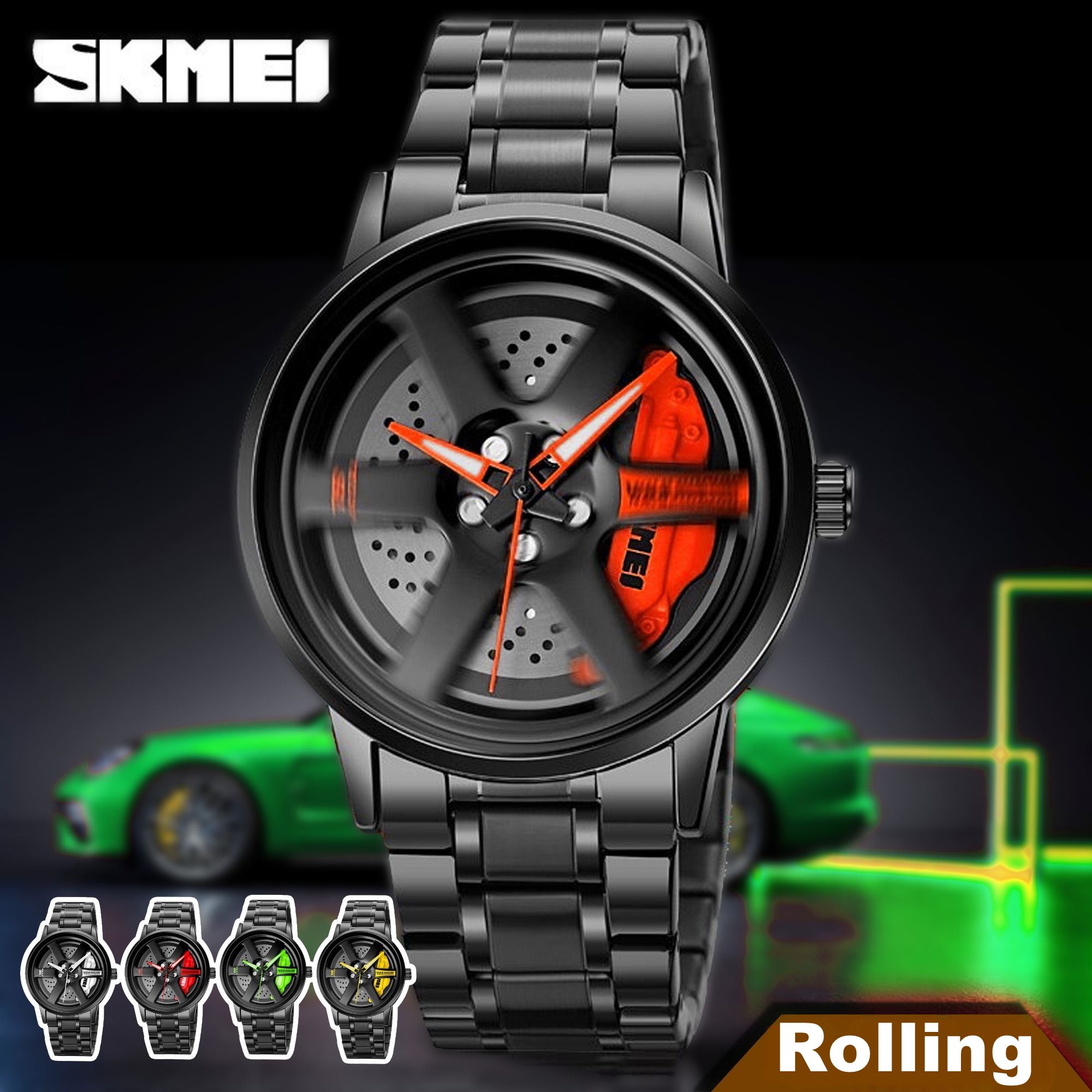Picture of SKMEI 1787 Rotation Wheel Men's Watch Automatic Business Fashion Waterproof Mechanical Luminous Stainless Steel Watch For Men