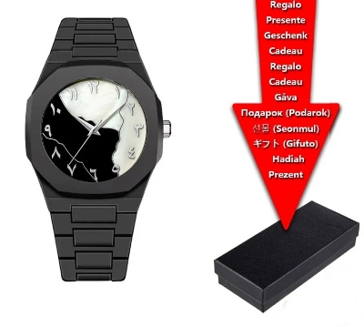 Picture of Arabic Watch Waterproof Men's Quartz Watch Black PC Plastic watch for men - Aura Arabic Watch - Black