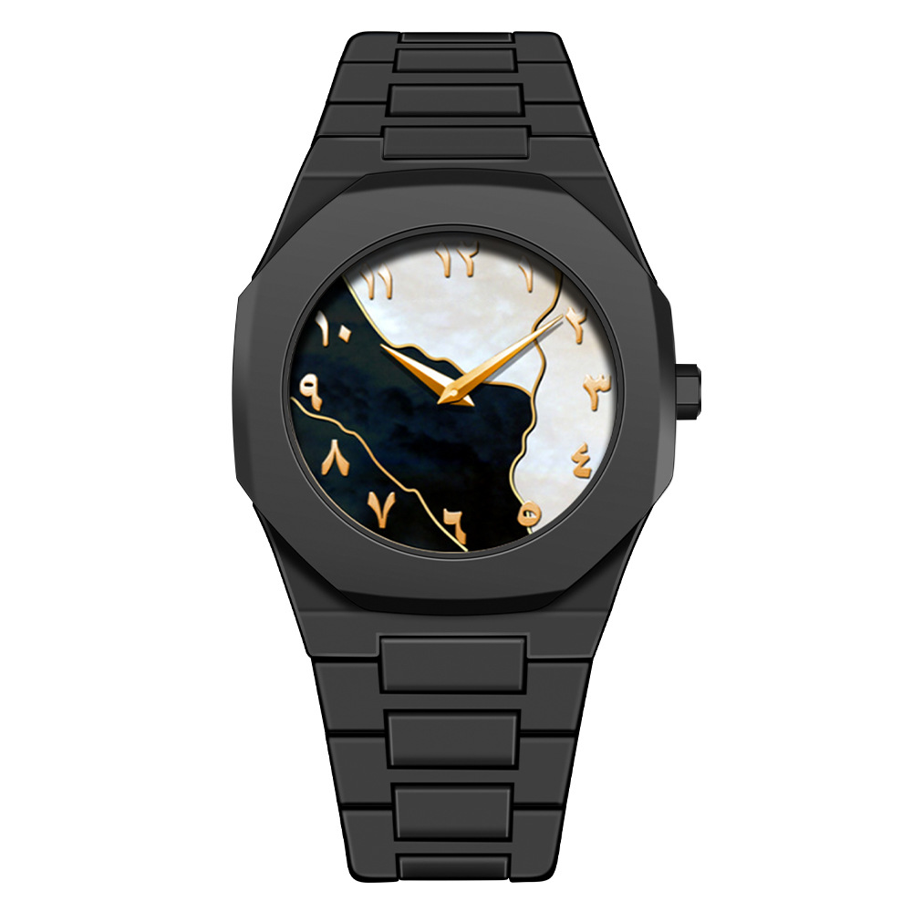 Picture of Arabic Watch Waterproof Men's Quartz Watch Black PC Plastic watch for men - Aura Arabic Watch - Black