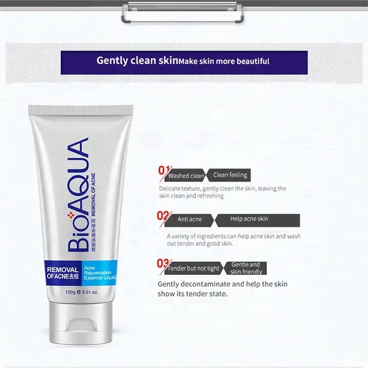 Picture of BIOAQUA Removal of Acne Rejuvenation Essence Liquid Deep Cleansing Facial Cleanser- 100g
