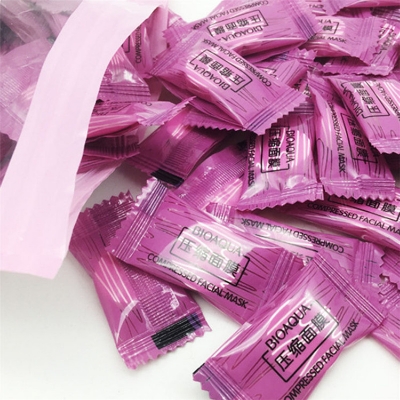 Picture of Bioaqua face pack skin-friendly hydrating compression msk natural cotton light thin non-woven msk compression msk- (10/20/50 Pieces)