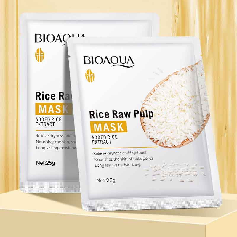Picture of BIOAQUA Rice Seed Pilp Hydrating & Moisturizing FacialSheet Mask- 25g