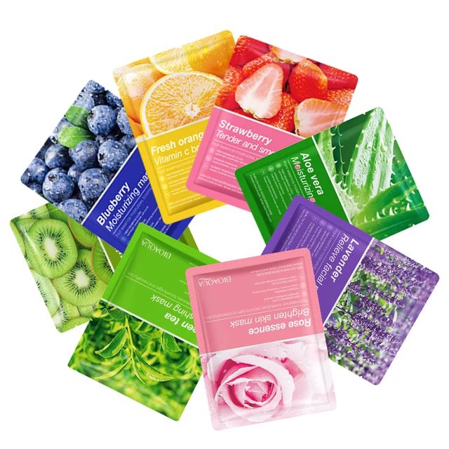 Picture of BIOAQUA plant fruit mask hydrating moisturizing skin color skin care Sheet Mask