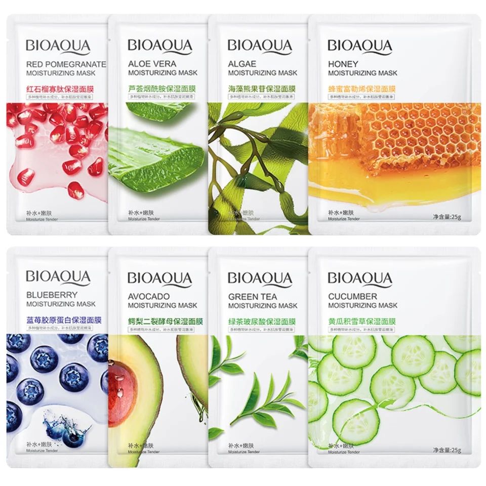 Picture of BIOAQUA skin care product mascarillas faciales private label natural plant fruit beauty face mask skin care moisturizing silk facial sheet Mask- 25g
