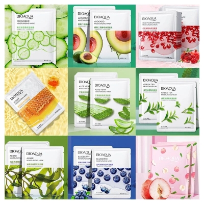 Picture of BIOAQUA skin care product mascarillas faciales private label natural plant fruit beauty face mask skin care moisturizing silk facial sheet Mask- 25g