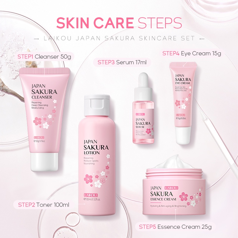 Picture of Laikou Japan Sakura Skincare face pack Set - 207 gm