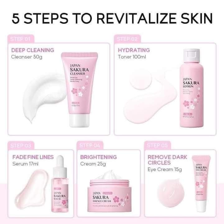 Picture of Laikou Japan Sakura Skincare face pack Set - 207 gm