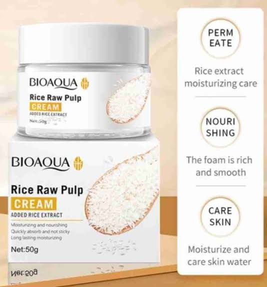 Picture of BIOAQUA Cream Rice Raw Pulp Moisturizing Skin Rejuvenation Facial Skin Care- 50g