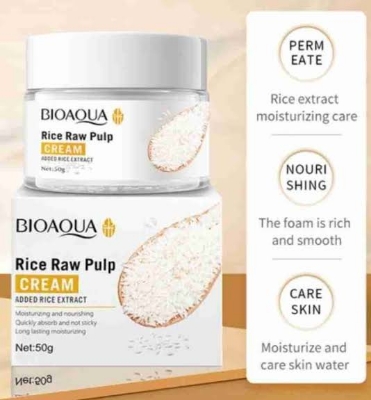 Picture of BIOAQUA Cream Rice Raw Pulp Moisturizing Skin Rejuvenation Facial Skin Care- 50g