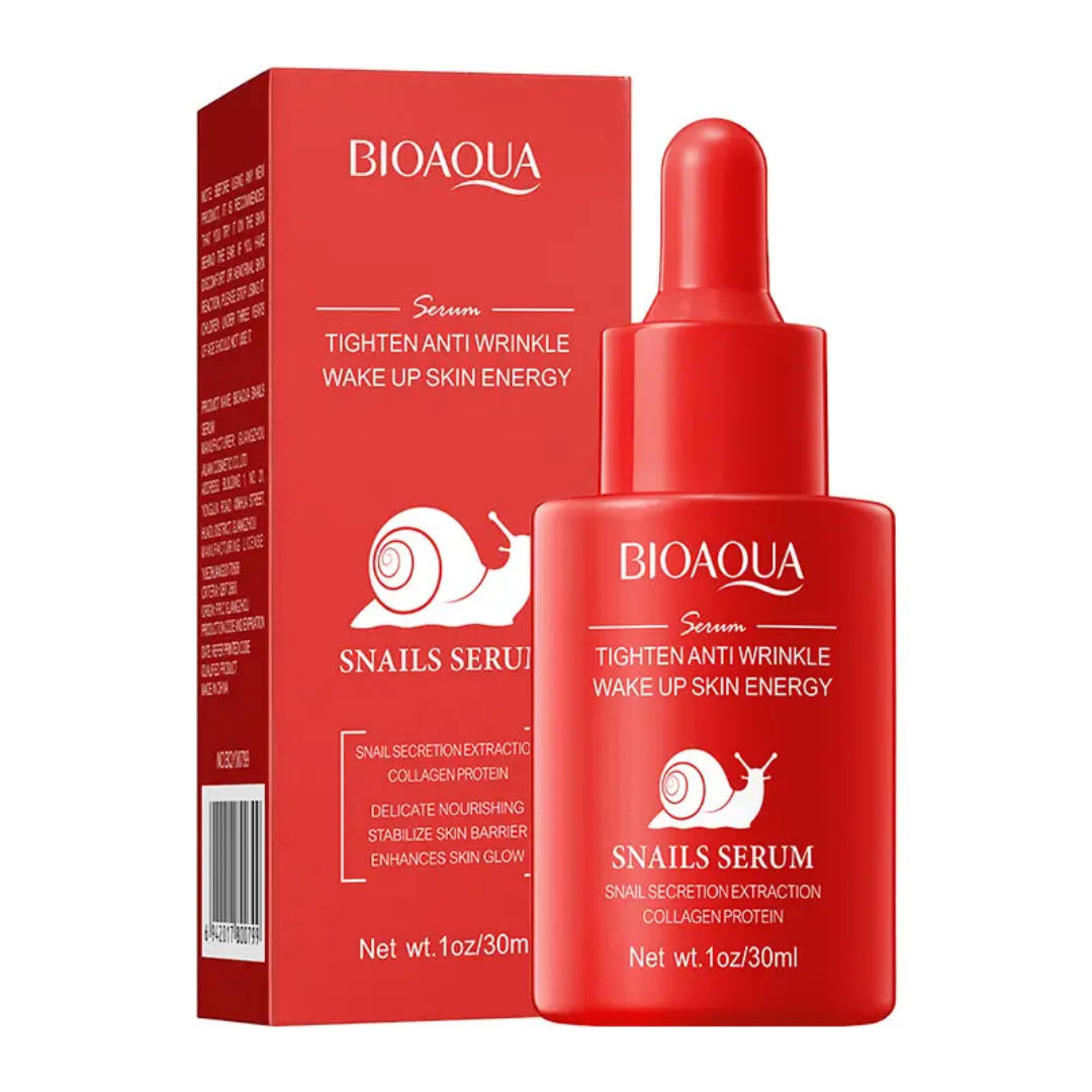 Picture of BIOAQUA Face Snail Serum Tighten Anti Wrinkle Wake up Skin Energy Facial Snails Serum-30ml