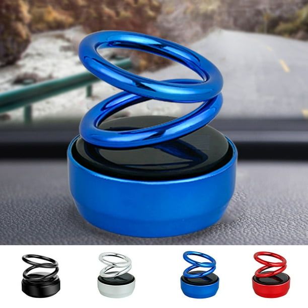 Picture of 1 Pcs Solar Energy Double Ring Rotating Suspension Aromatherapy Car Air Freshener