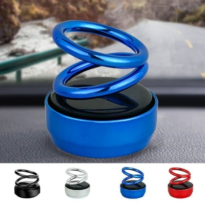 Picture of 1 Pcs Solar Energy Double Ring Rotating Suspension Aromatherapy Car Air Freshener