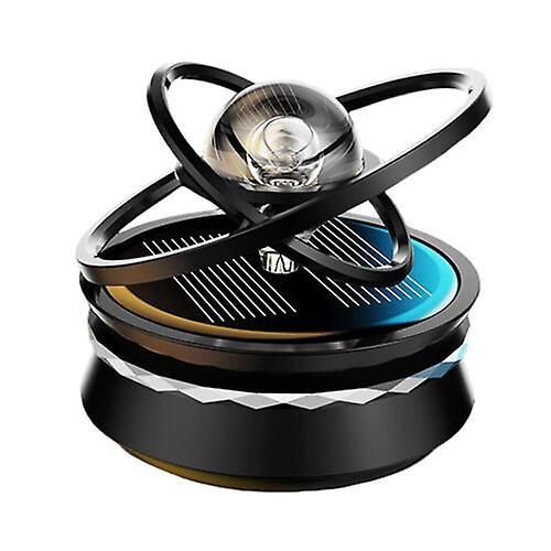 Picture of Car Dashboard Solar Air Freshener Double Ring Perfume 360 Degree Auto Rotating Suspension Block