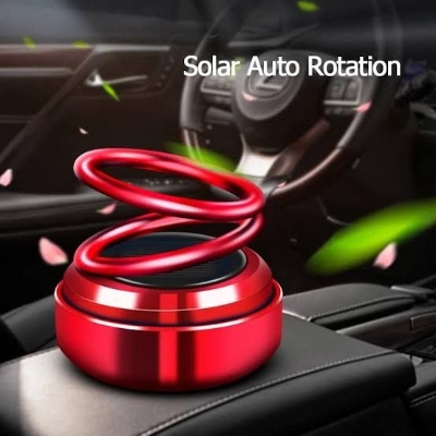 Picture of 1 Pcs Solar Energy Double Ring Rotating Suspension Aromatherapy Car Air Freshener