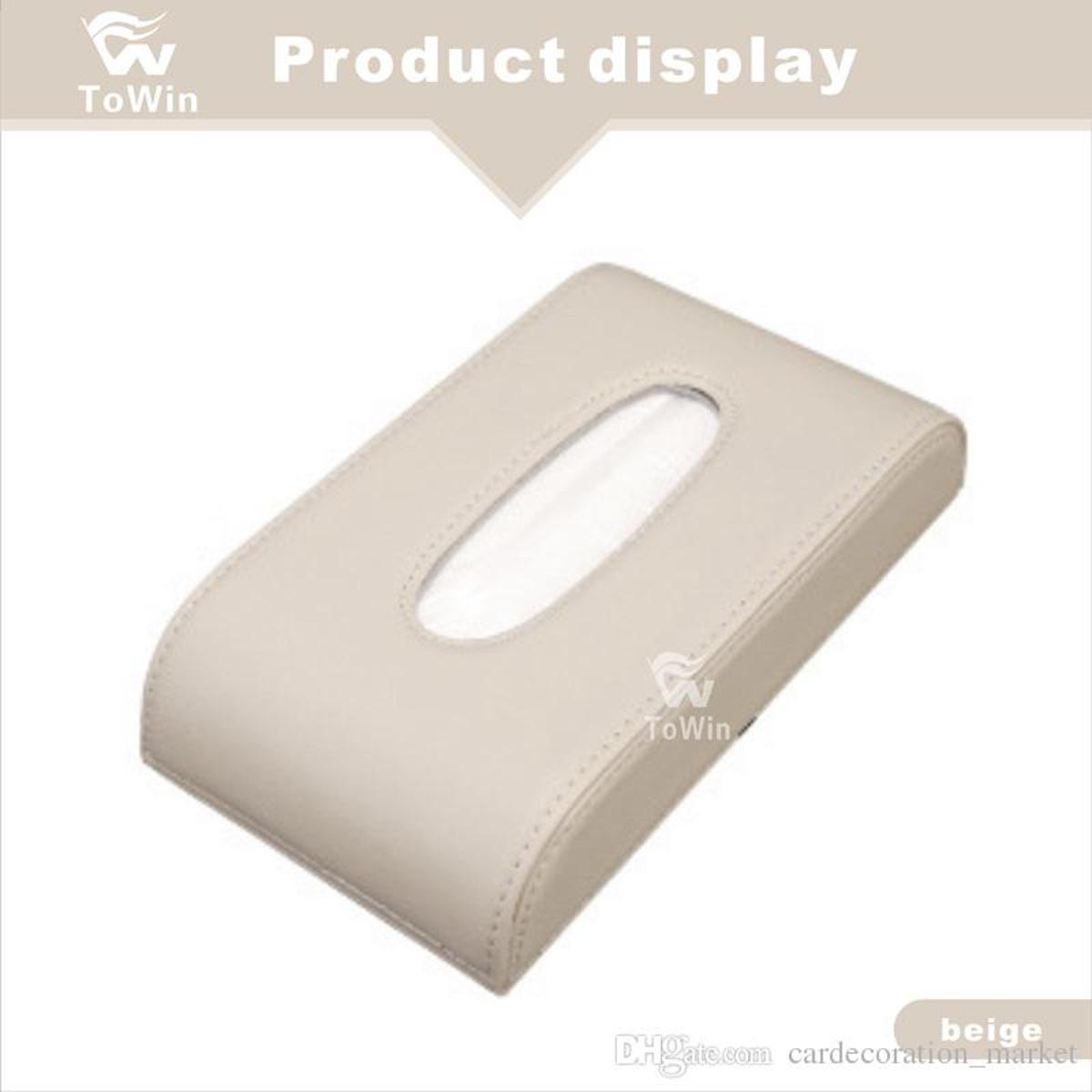 Picture of Car Leather Tissue Box ( Color Beigs )