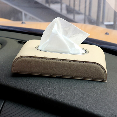 Picture of Car Leather Tissue Box ( Color Beigs )