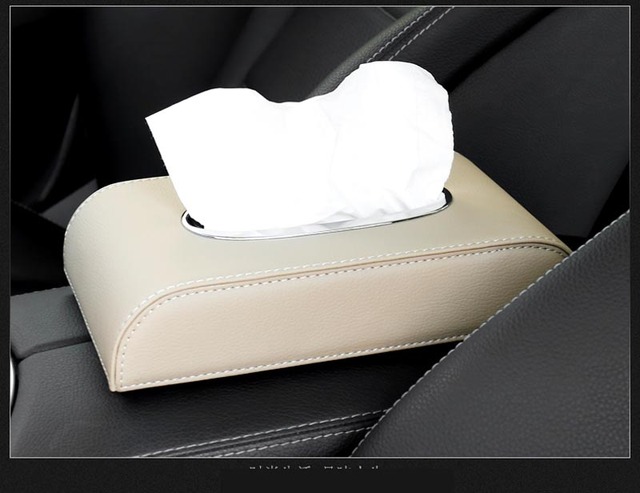 Picture of Car Leather Tissue Box ( Color Beigs )