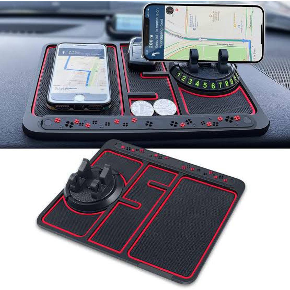 Picture of Car Anti-Slip Dashboard Mat 360° Rotatable Phone Holder With 2 Pcs Lemon Air Freshener