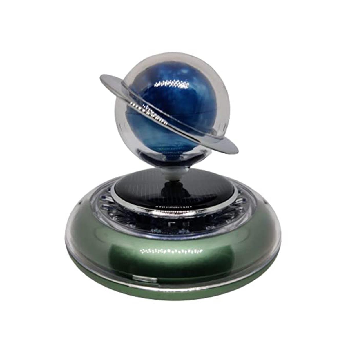 Picture of New Alloy Earth Globe Car Air Freshener Solar Rotating Dashboard Stylish Ornaments Aromatherapy For Car Decoration & Air Freshener Perfume