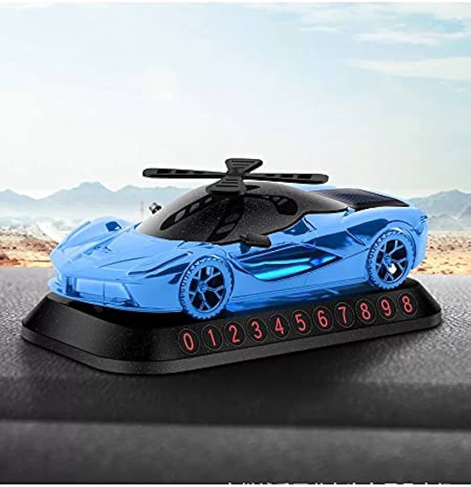 Picture of Ferrari Car Shape Solar Air Freshener 360 Degree Perfume (360 Degree Rotating , Blue )