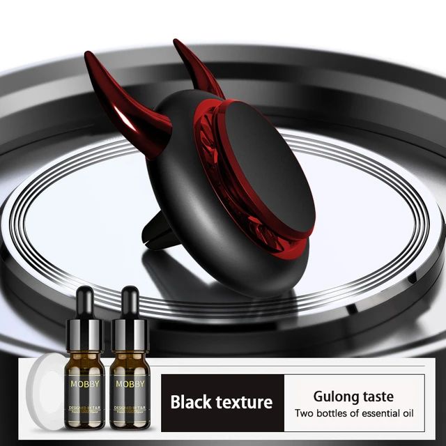 Picture of Creative Bull head Car Air Freshener perfume Air outlet Car Aromatherapy Bring two bottles of essential oils Men's gifts Black