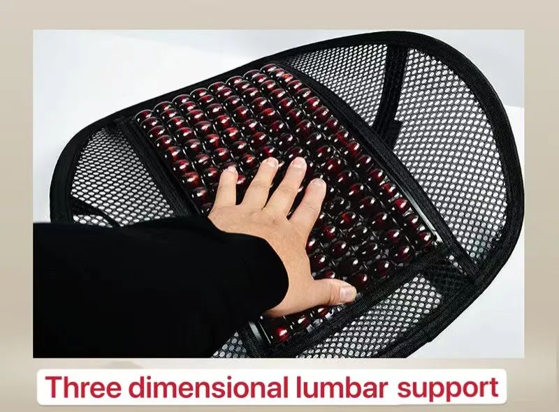 Picture of Car Seat Back Support Black Wooden with Net