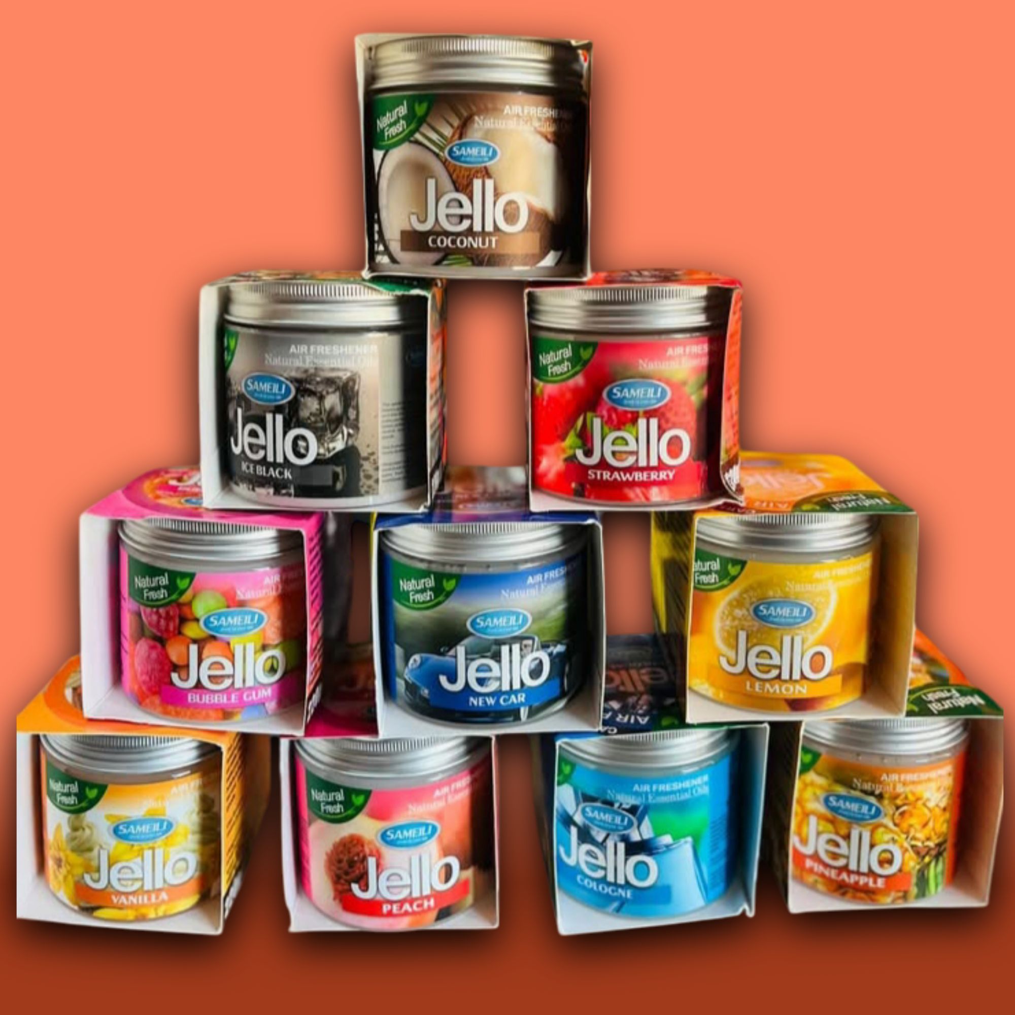 Picture of Jello Fresh Air Freshener – Natural Essential Oils for a Long-Lasting Fresh Aroma in Car, Office, and Home