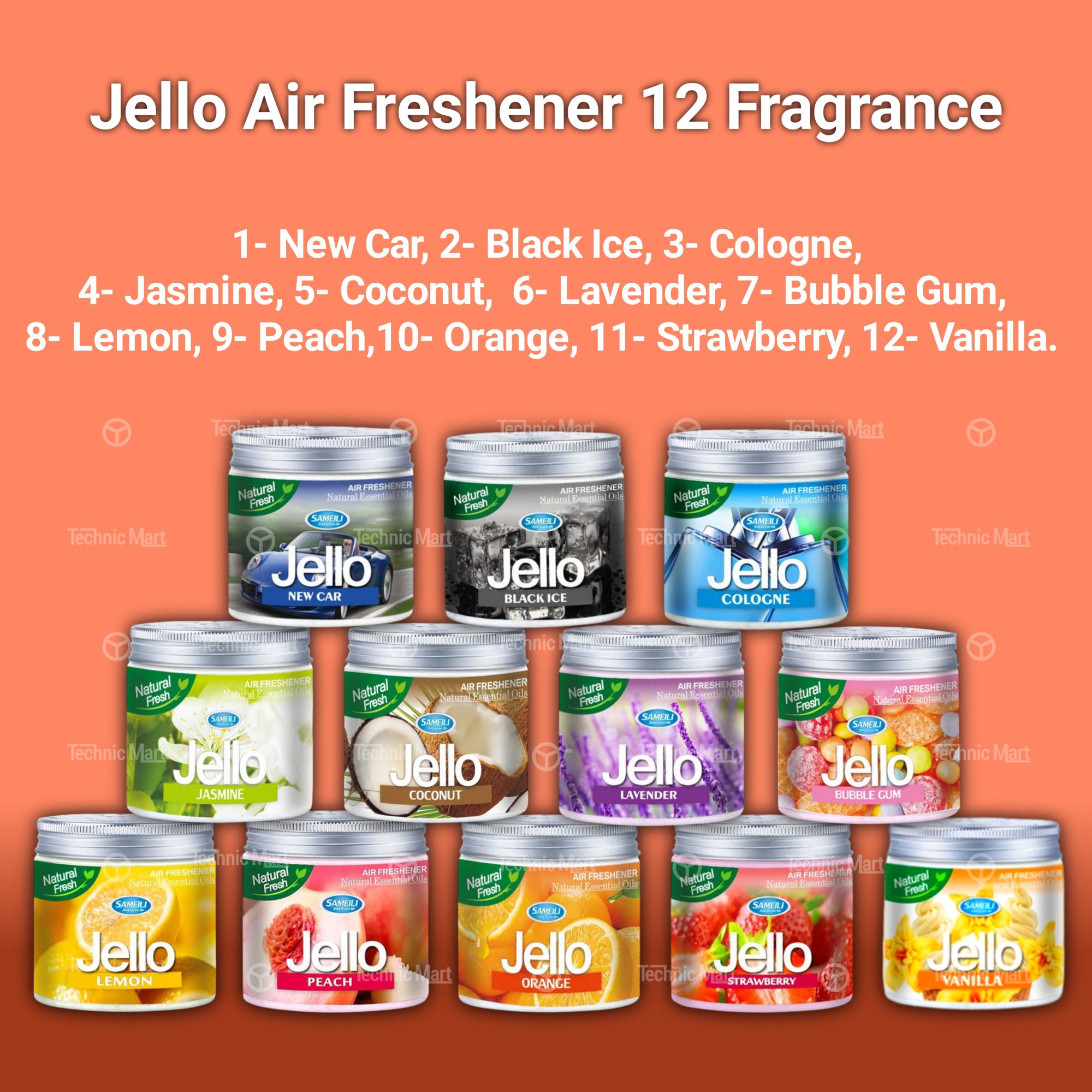Picture of Jello Air Freshener- 12 Fragrance - Car, Home, Office perfume.