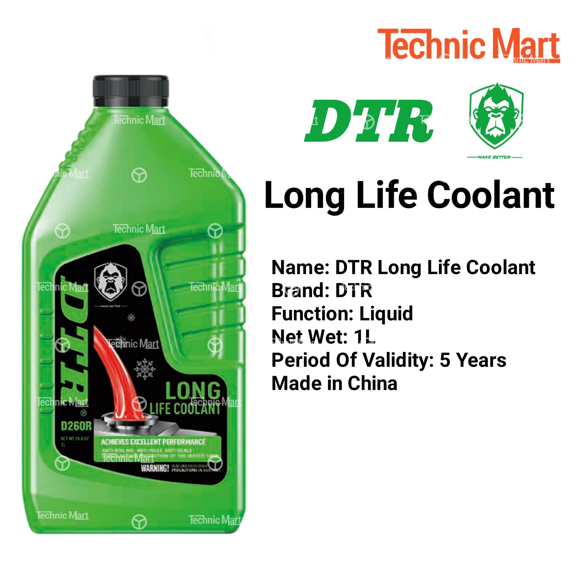 Picture of DTR Long Life Coolant Extreme Cooling Power for Maximum Engine Performance