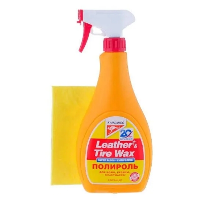 Picture of Kangaroo Leather & Tire Wax, Dashboard, plastic, Leather, Rubber and inside door cleaner-shiner - Korean (500ml)