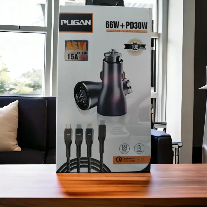 Picture of 3in1 Car Fast Charger 96W 15A