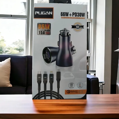 Picture of 3in1 Car Fast Charger 96W 15A