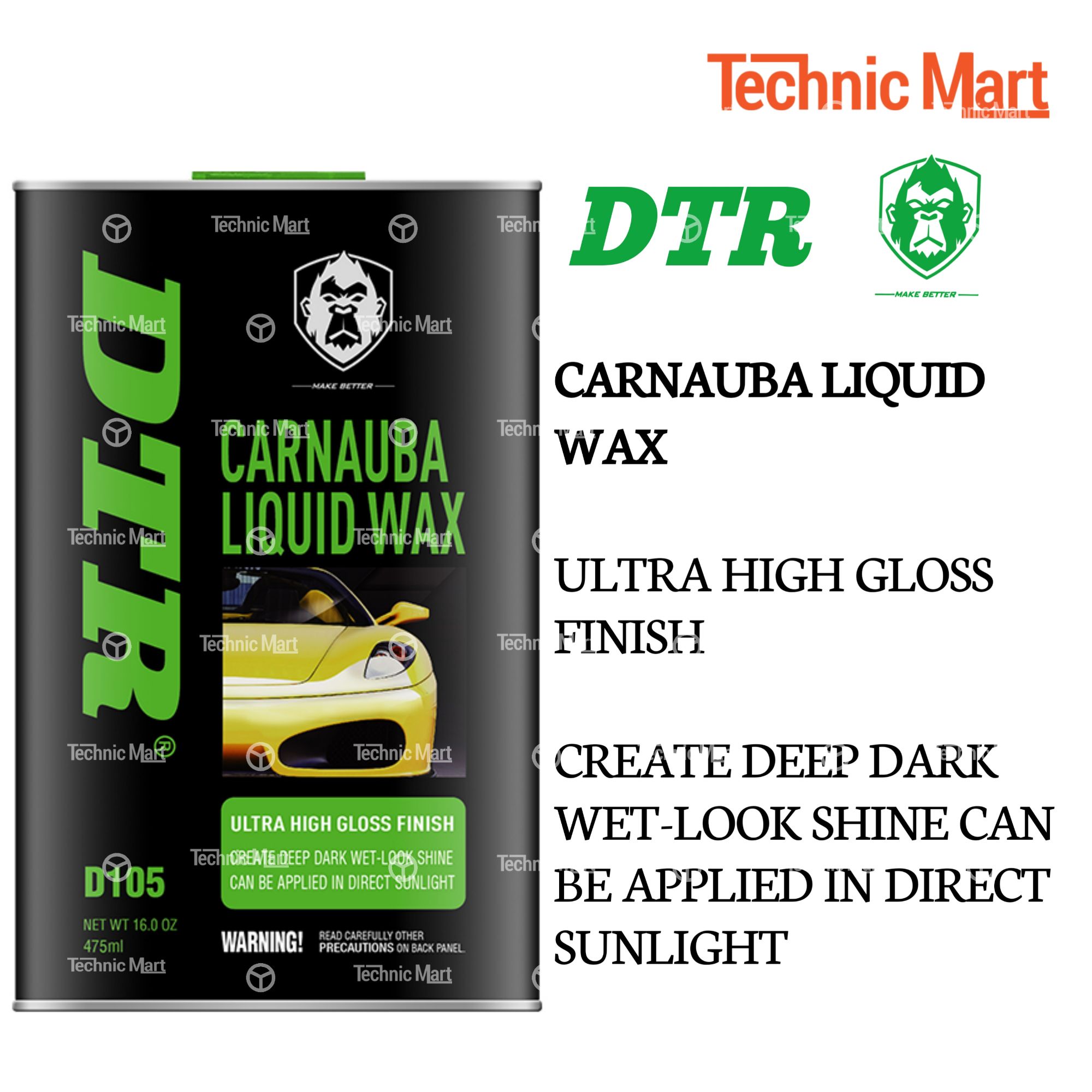Picture of Ultra High Gloss Finish with DTR Carnauba Liquid Wax the Ultimate Shine for Your Car