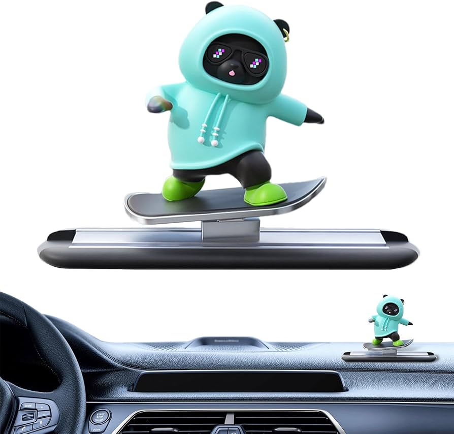 Picture of Cartoon bear skateboard doll, car decorative ornaments,