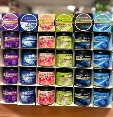 Picture of BLACK ODOR Air Freshener Natural Essential Oils Scented Home, and Office Jelly type (180 gm).