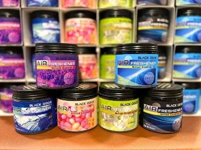 Picture of BLACK ODOR Air Freshener Natural Essential Oils Scented Home, and Office Jelly type (180 gm).