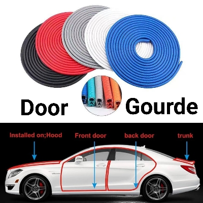 Picture of 5M Car Door Edge Protector, Car Door Edge Guards Universal U Shape Rubber Seal Edging Car Door Seal Trim Protector Car Door Guard Strip Fit for Most Car.