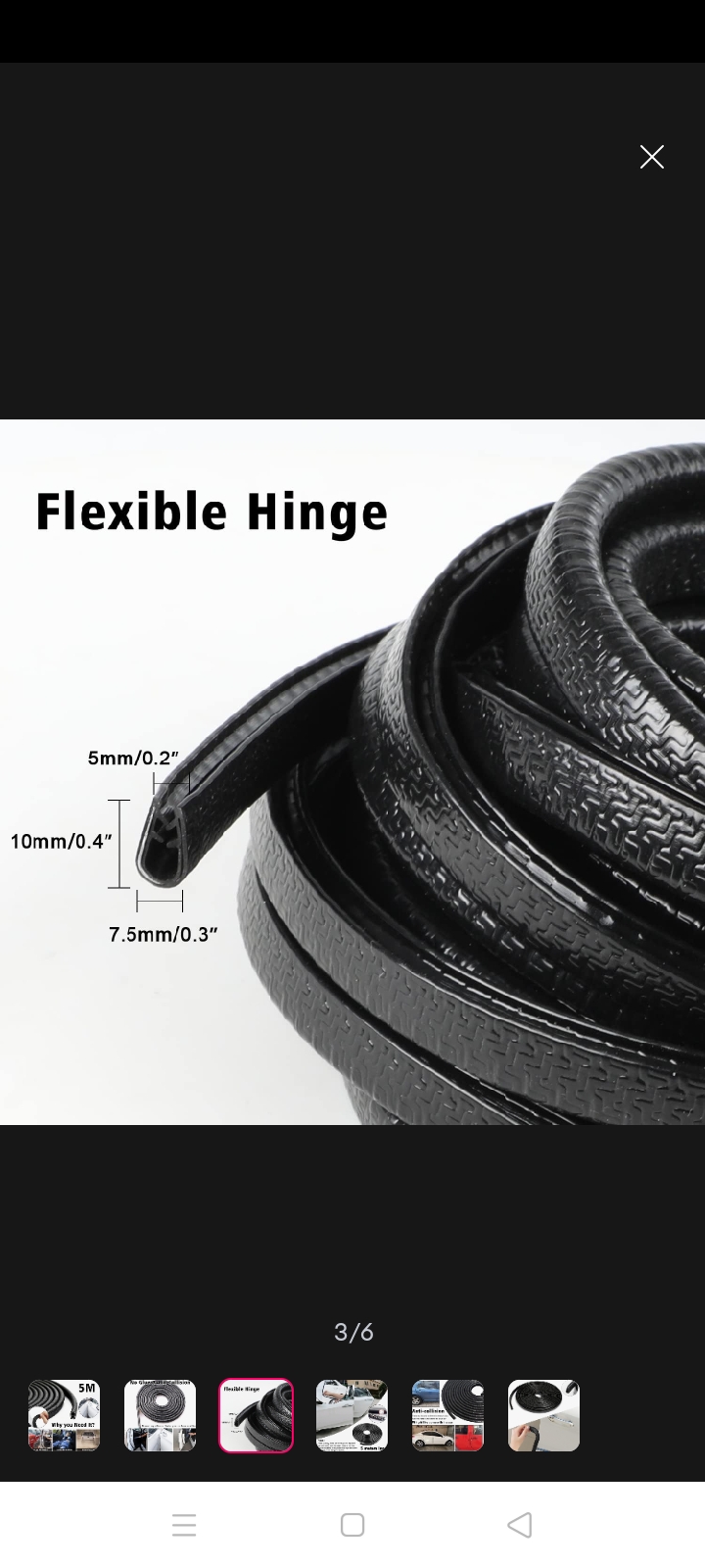 Picture of 5M Car Door Edge Protector, Car Door Edge Guards Universal U Shape Rubber Seal Edging Car Door Seal Trim Protector Car Door Guard Strip Fit for Most Car.