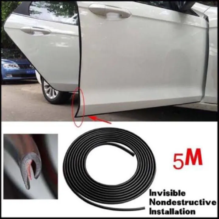 Picture of 5M Car Door Edge Protector, Car Door Edge Guards Universal U Shape Rubber Seal Edging Car Door Seal Trim Protector Car Door Guard Strip Fit for Most Car.