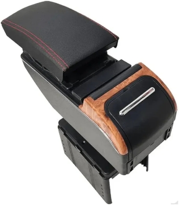 Picture of Multifunction Car Console Box Armrest Organizer Storage Box With 7 USB Ports,