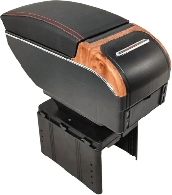 Picture of Multifunction Car Console Box Armrest Organizer Storage Box With 7 USB Ports,