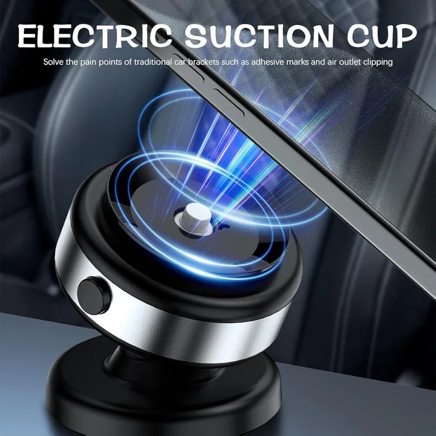 Picture of Electric Vacuum Magnetic Suction Car Phone Mount, 2024 New Upgraded Version Magnetic Vacuum Adsorption Mobile Phone Holder