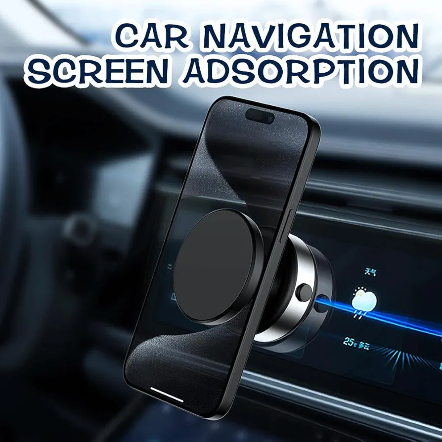 Picture of Electric Vacuum Magnetic Suction Car Phone Mount, 2024 New Upgraded Version Magnetic Vacuum Adsorption Mobile Phone Holder