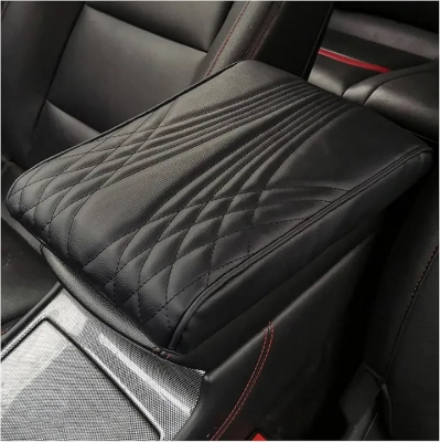 Picture of Car Center Console Cushion Pad, Memory Foam Leather Auto Armrest