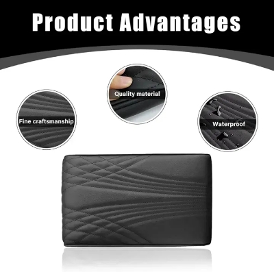 Picture of Car Center Console Cushion Pad, Memory Foam Leather Auto Armrest
