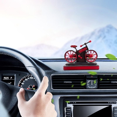 Picture of Car solar bike shape fragrance perfume tire rotation Solar air freshener perfume