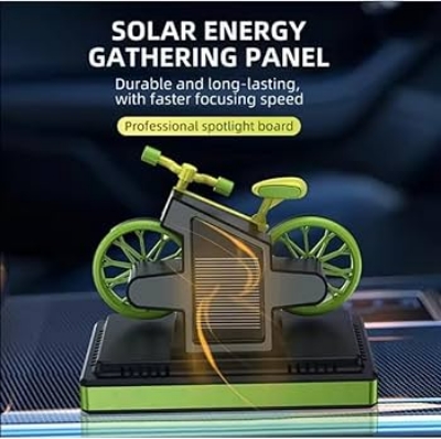 Picture of Car solar bike shape fragrance perfume tire rotation Solar air freshener perfume