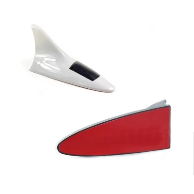 Picture of Flash Led Auto Car Shark Antenna Fin Roof Antenna Car Styling Warning Tail Light Solar Power
